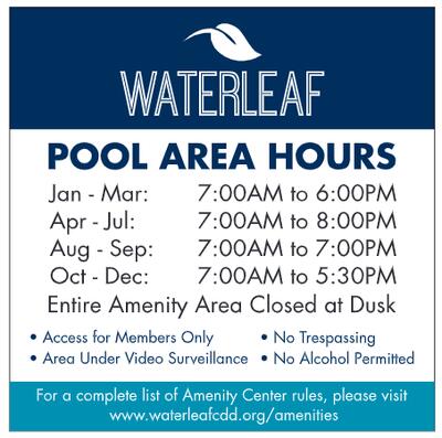 Waterleaf Pool Hours